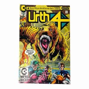 URTH 4 #4 Continuity Comics 1990 Newsstand Last Issue Neal Adams Cover Dinosaur